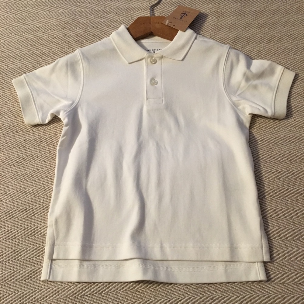 Classic white kid’s polo